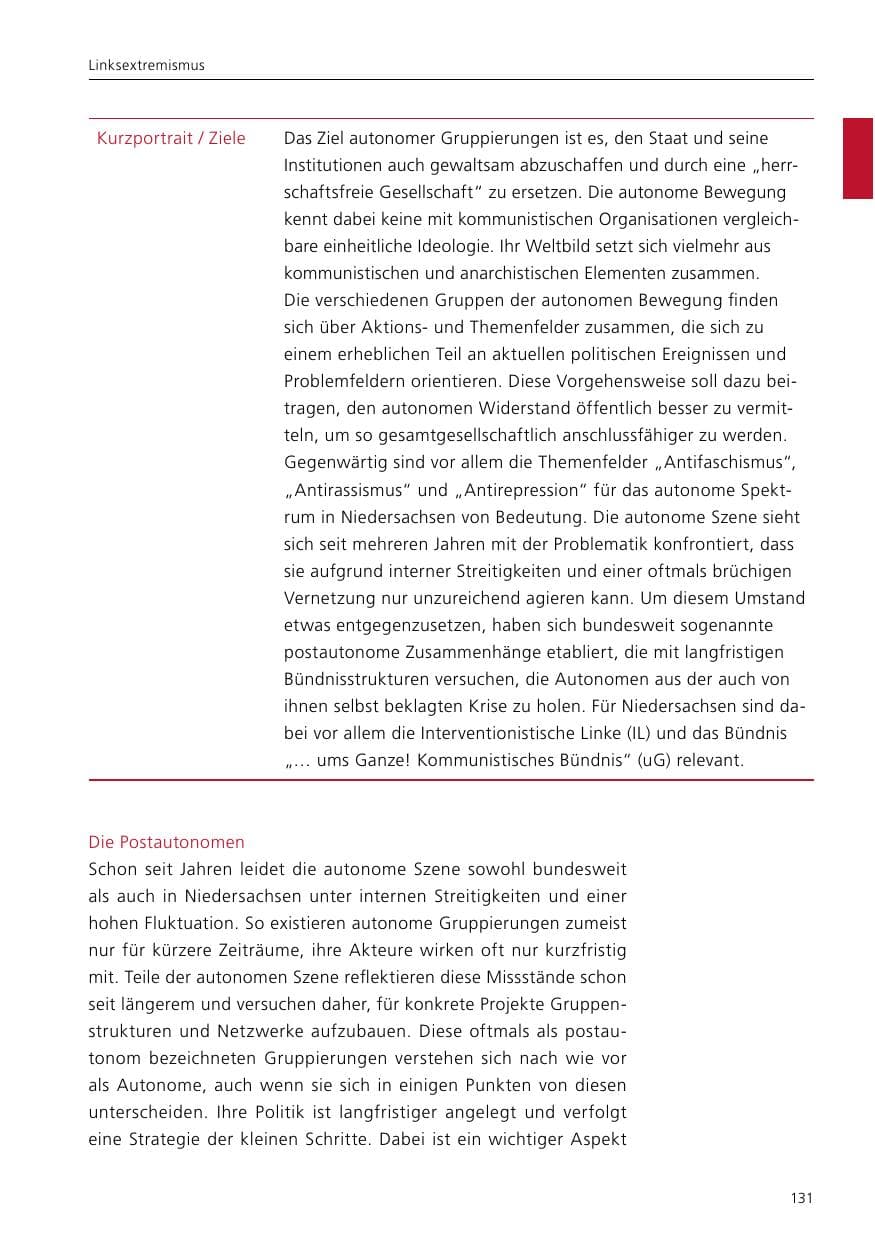 Seite 133 des Verfassungsschutzbericht 2016 Niedersachsen