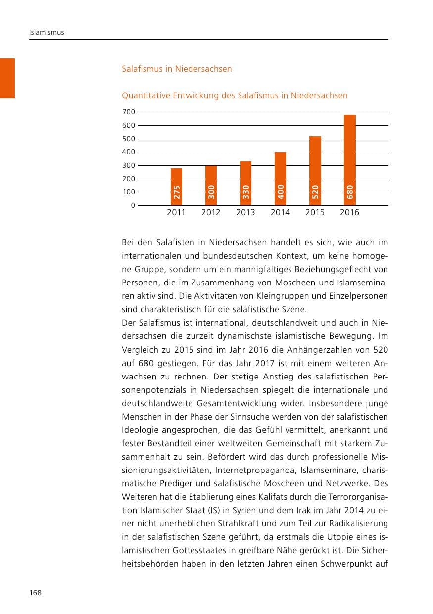 Seite 170 des Verfassungsschutzbericht 2016 Niedersachsen