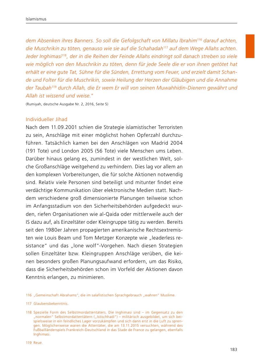 Seite 185 des Verfassungsschutzbericht 2016 Niedersachsen