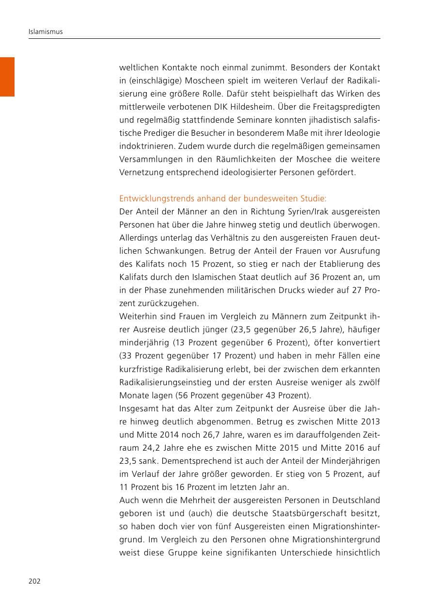 Seite 204 des Verfassungsschutzbericht 2016 Niedersachsen