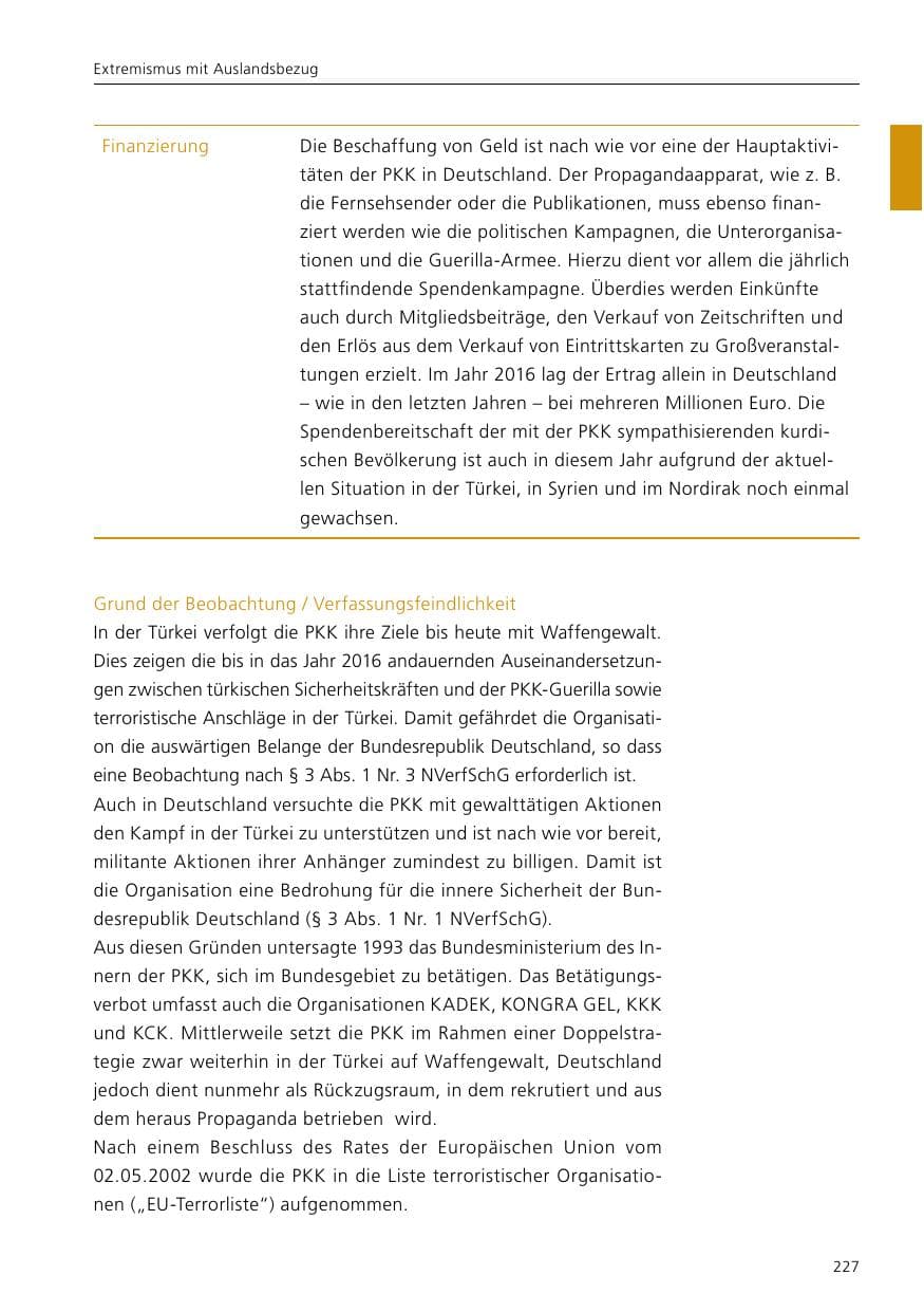 Seite 229 des Verfassungsschutzbericht 2016 Niedersachsen