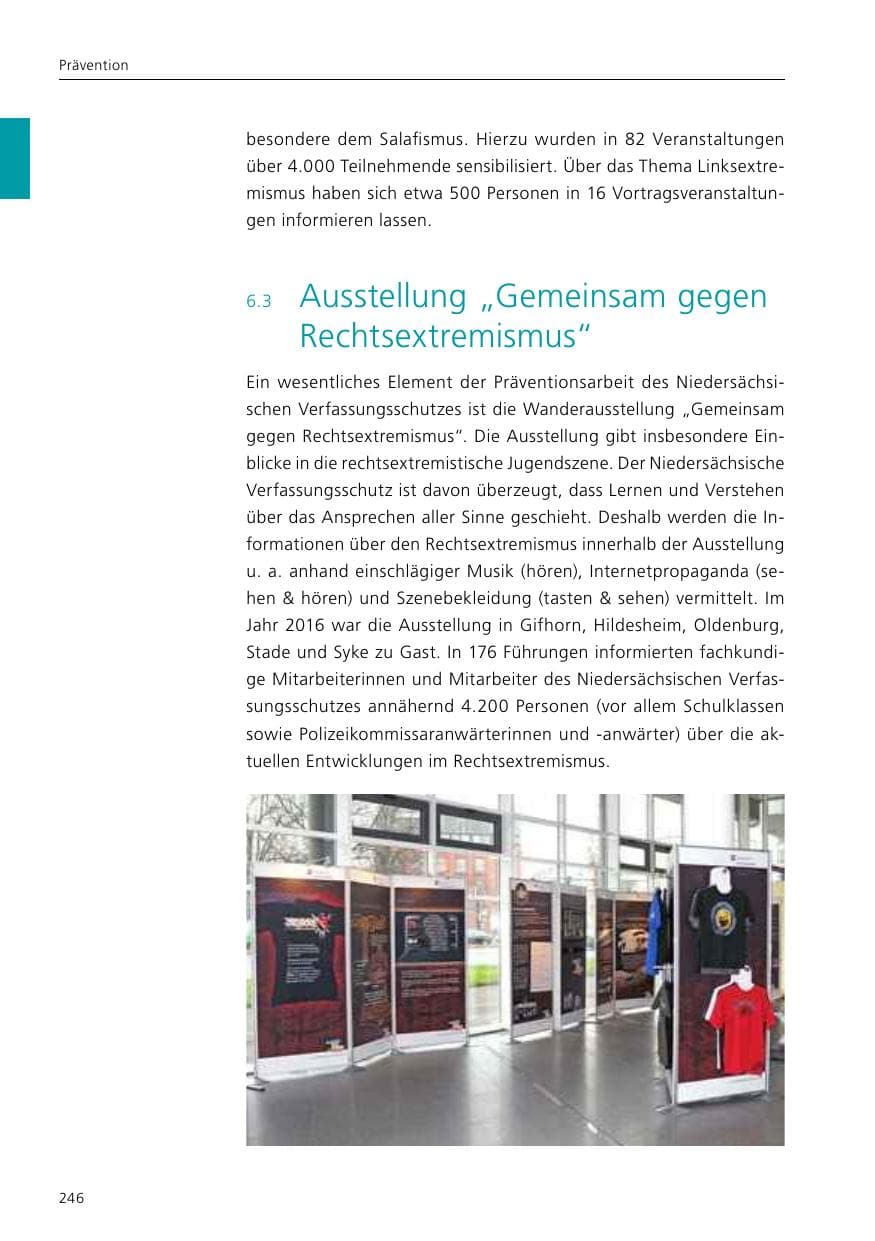 Seite 248 des Verfassungsschutzbericht 2016 Niedersachsen