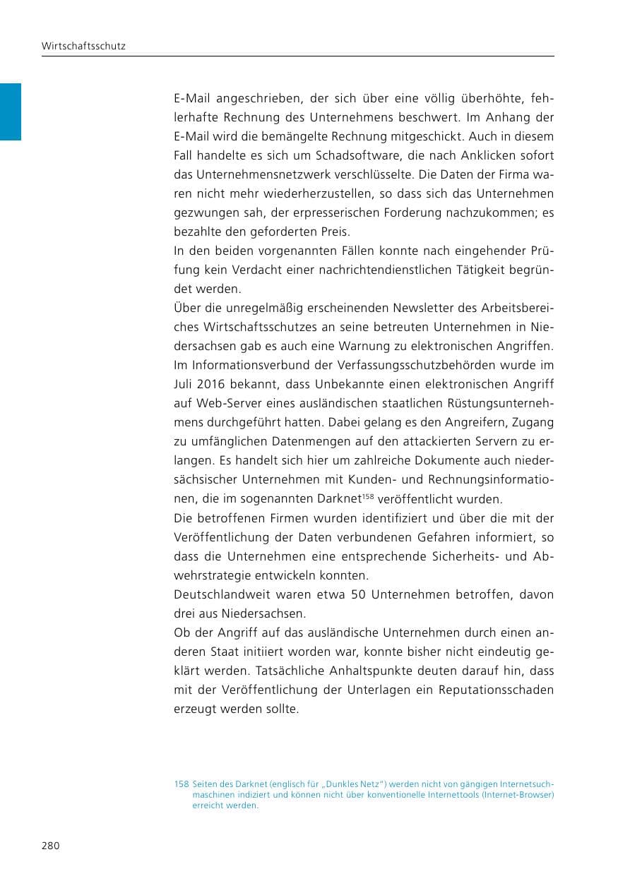 Seite 282 des Verfassungsschutzbericht 2016 Niedersachsen