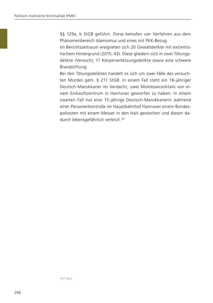 Seite 300 des Verfassungsschutzbericht 2016 Niedersachsen