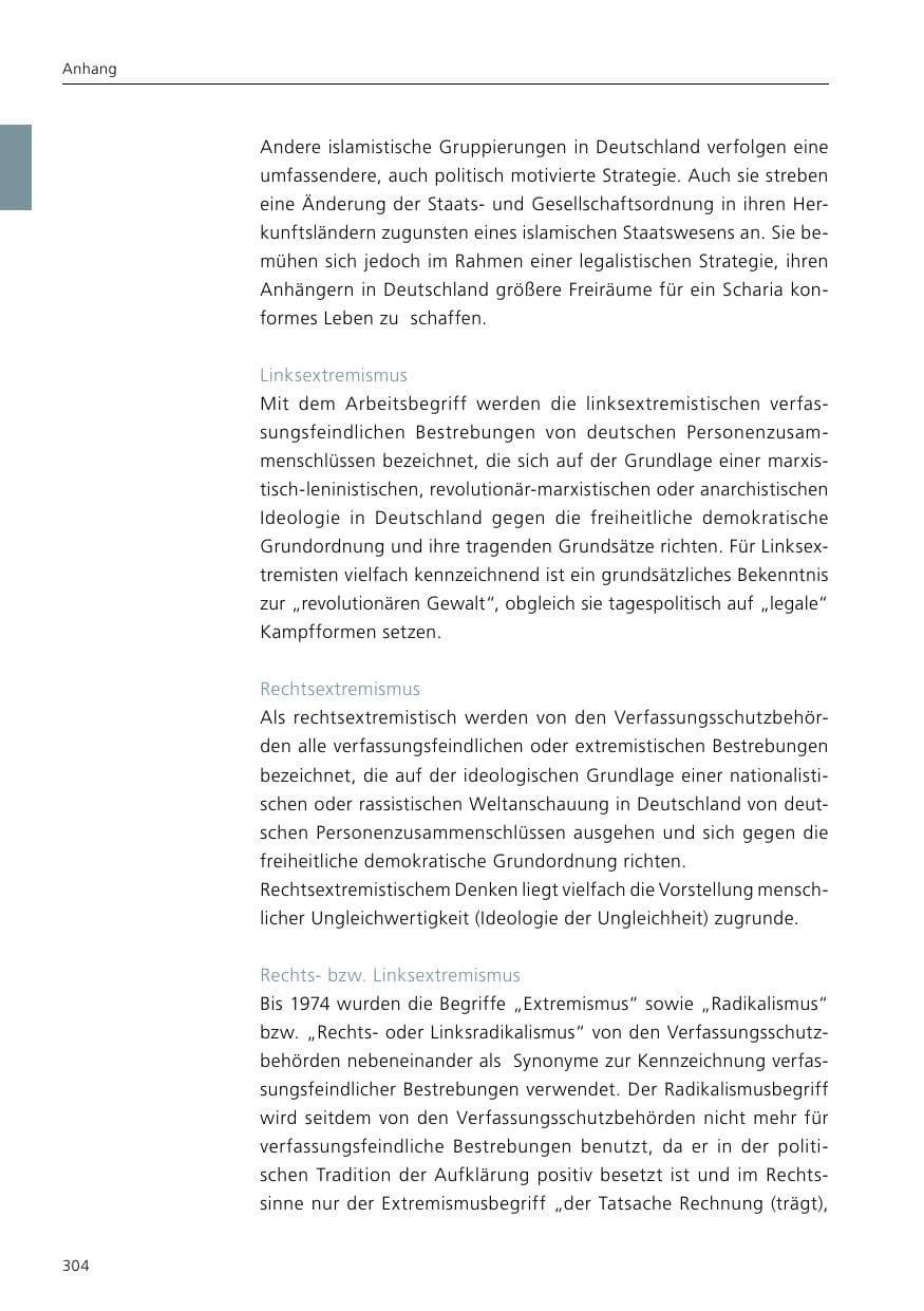 Seite 306 des Verfassungsschutzbericht 2016 Niedersachsen