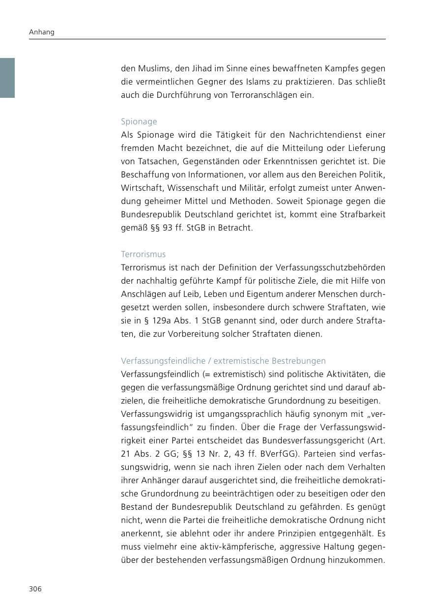 Seite 308 des Verfassungsschutzbericht 2016 Niedersachsen