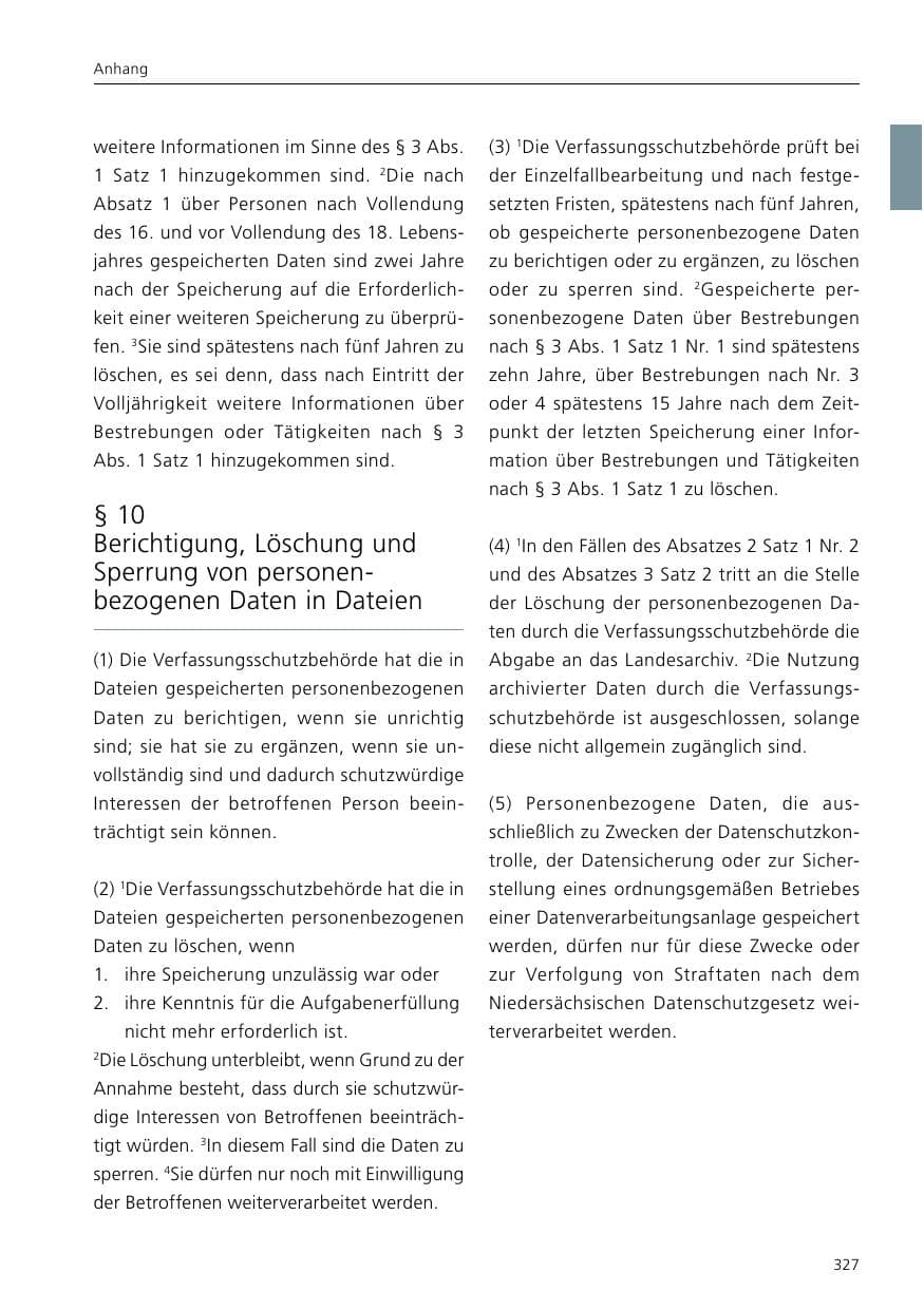 Seite 329 des Verfassungsschutzbericht 2016 Niedersachsen