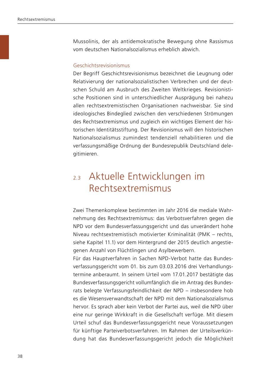 Seite 40 des Verfassungsschutzbericht 2016 Niedersachsen