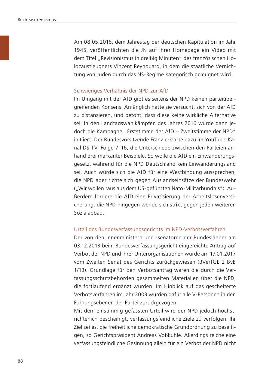Seite 90 des Verfassungsschutzbericht 2016 Niedersachsen
