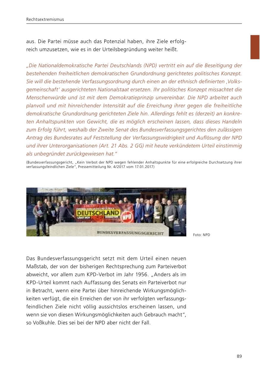 Seite 91 des Verfassungsschutzbericht 2016 Niedersachsen