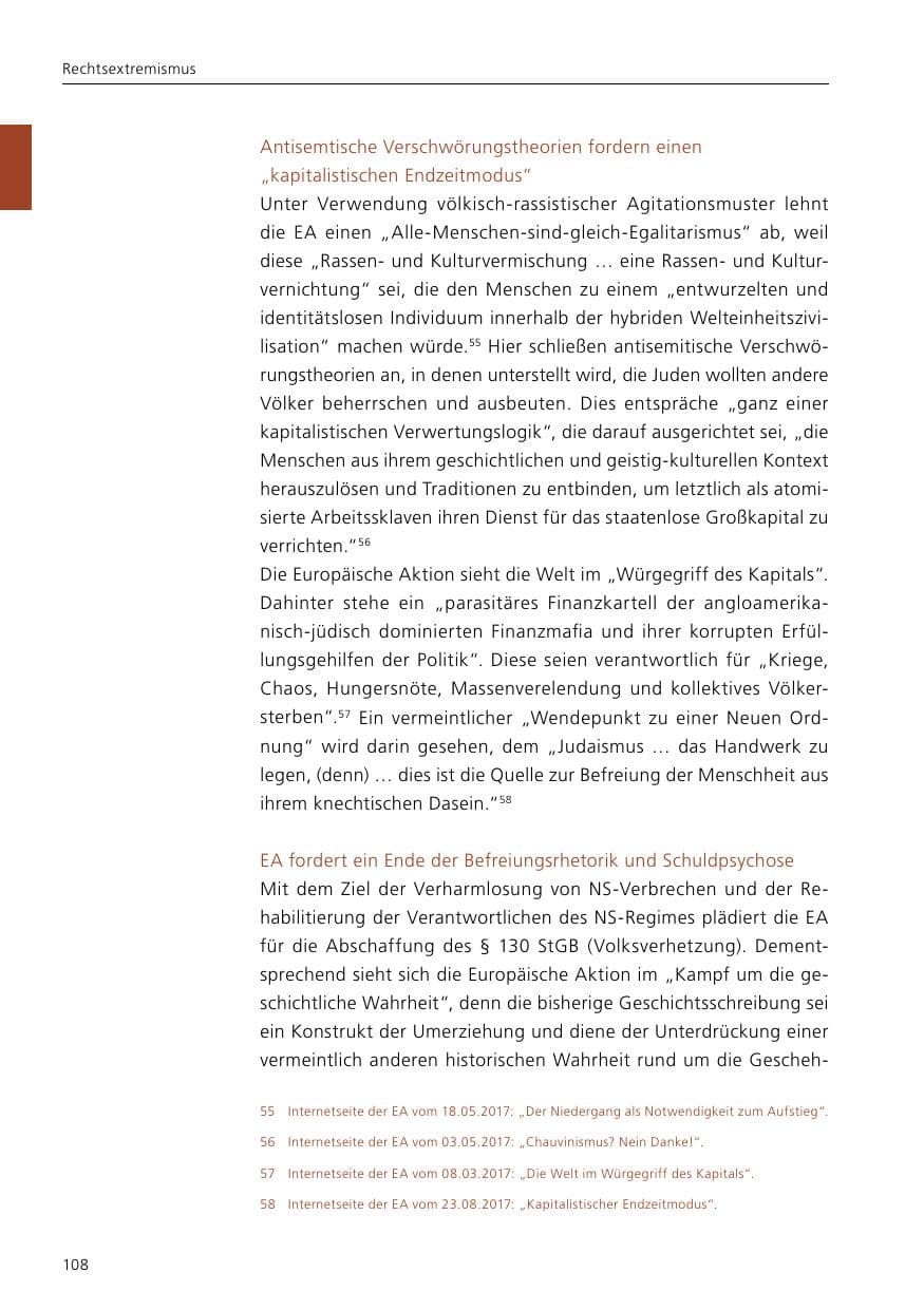 Seite 110 des Verfassungsschutzbericht 2017 Niedersachsen
