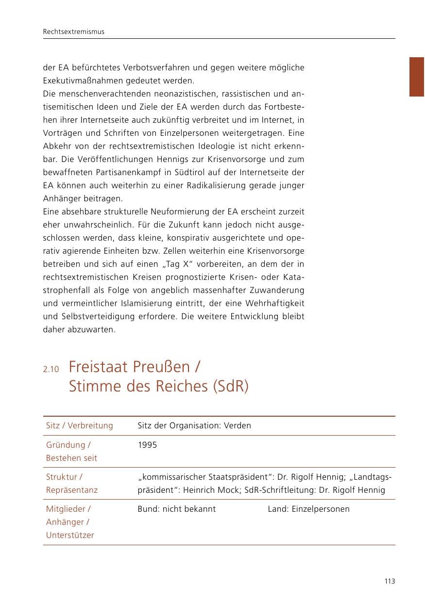 Seite 115 des Verfassungsschutzbericht 2017 Niedersachsen