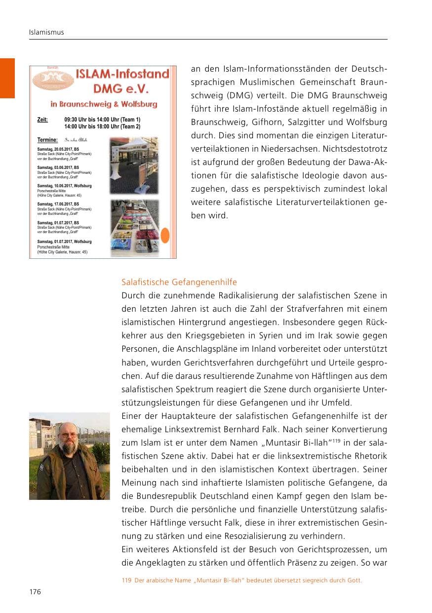 Seite 178 des Verfassungsschutzbericht 2017 Niedersachsen
