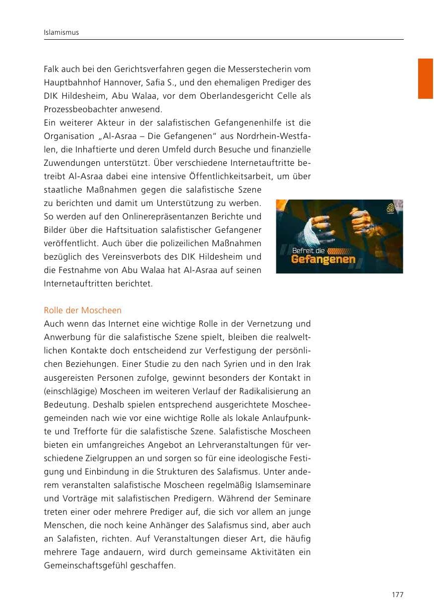 Seite 179 des Verfassungsschutzbericht 2017 Niedersachsen