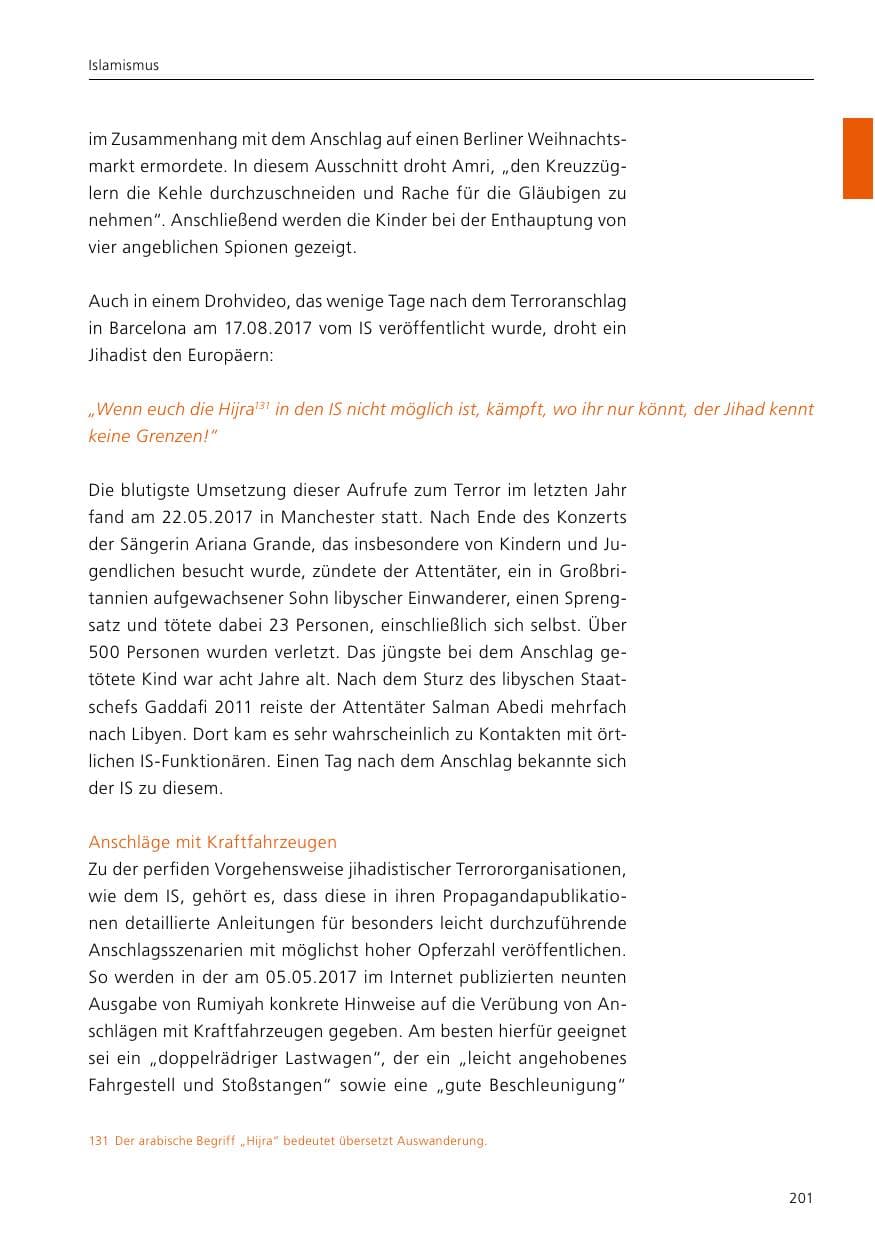 Seite 203 des Verfassungsschutzbericht 2017 Niedersachsen