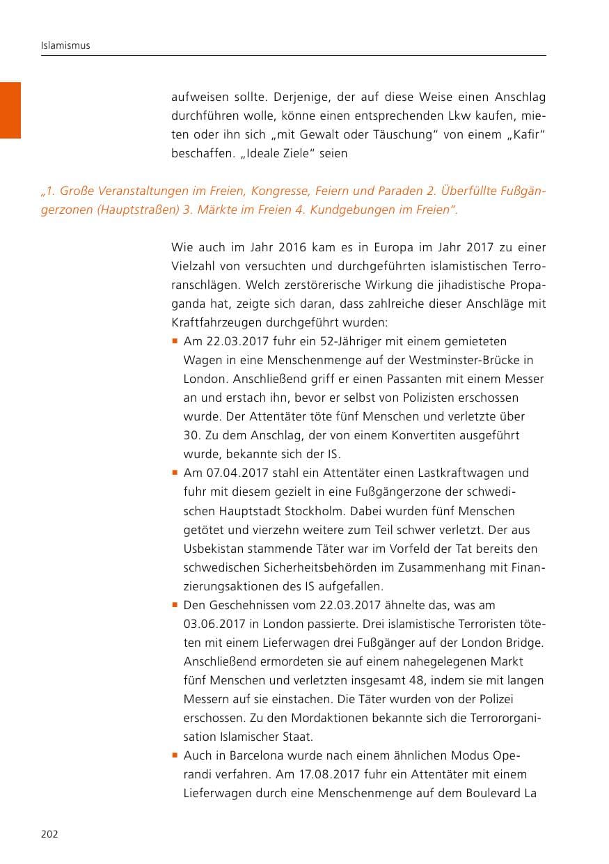 Seite 204 des Verfassungsschutzbericht 2017 Niedersachsen