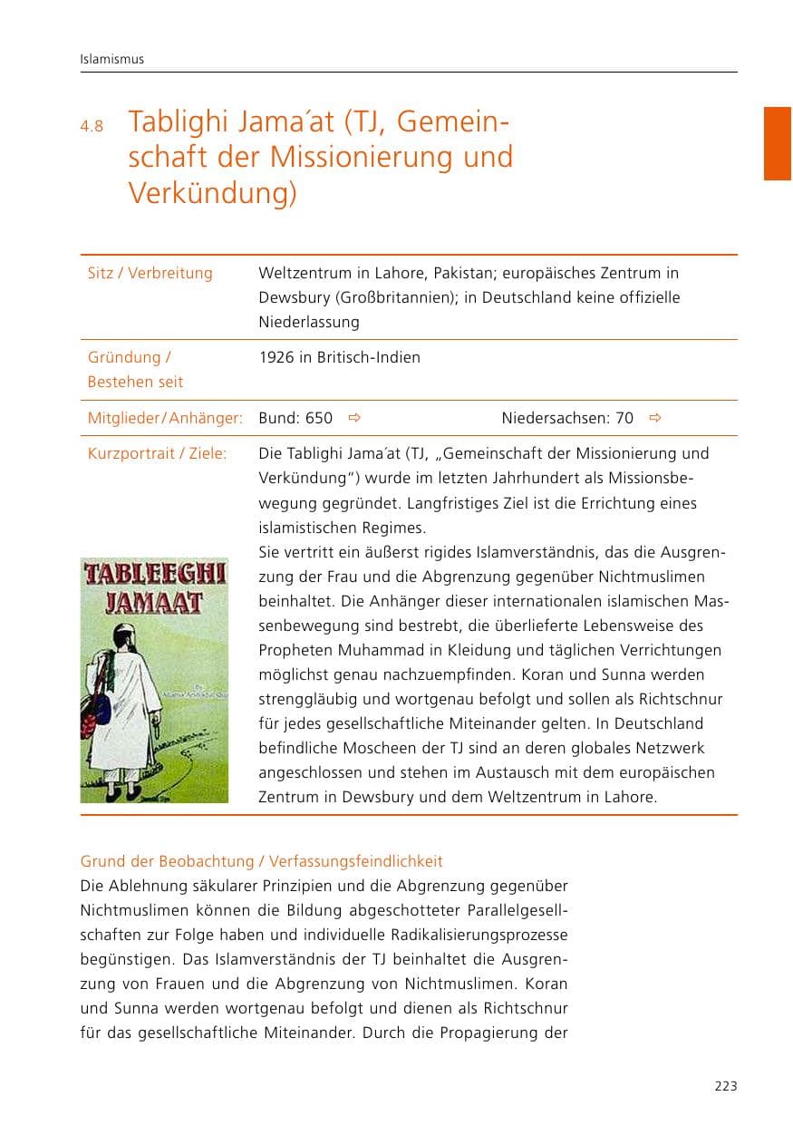 Seite 225 des Verfassungsschutzbericht 2017 Niedersachsen