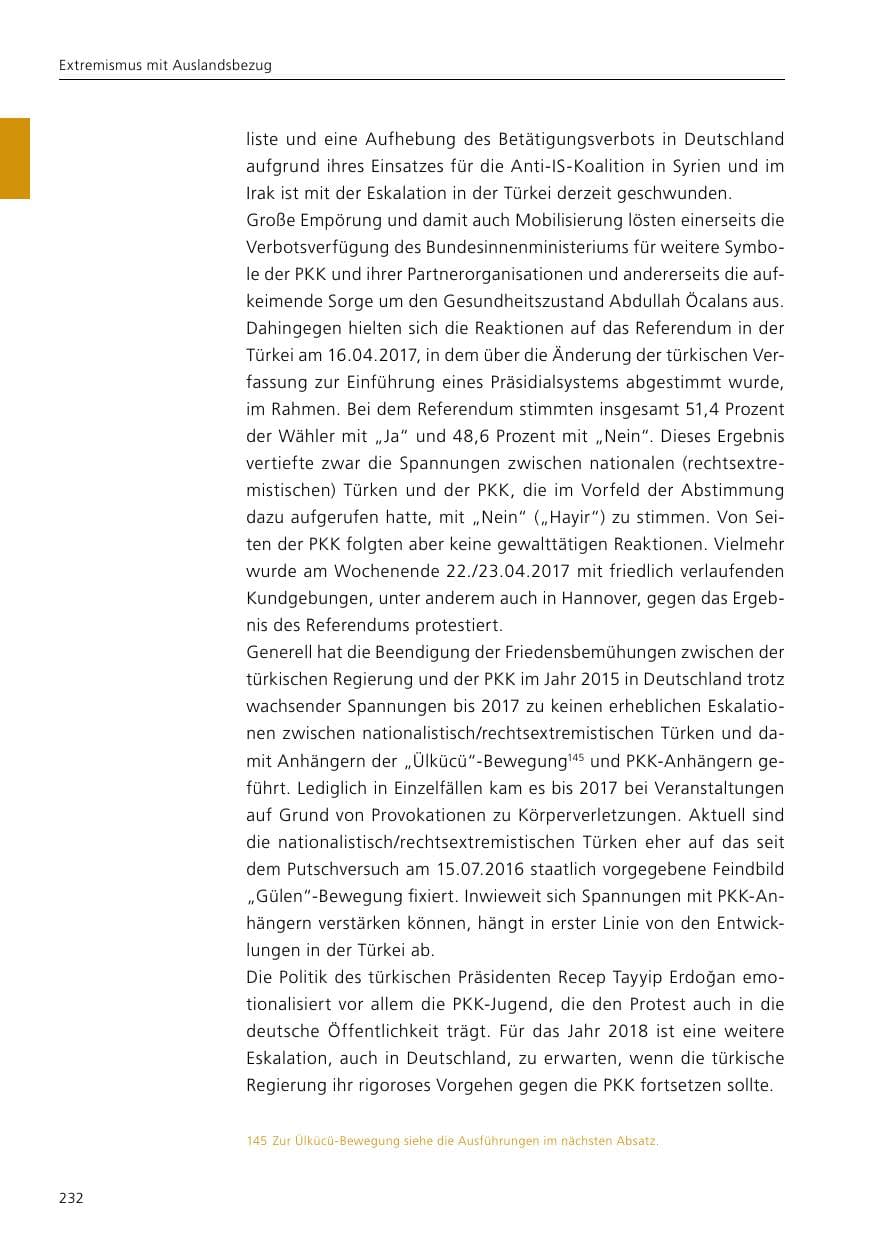 Seite 234 des Verfassungsschutzbericht 2017 Niedersachsen