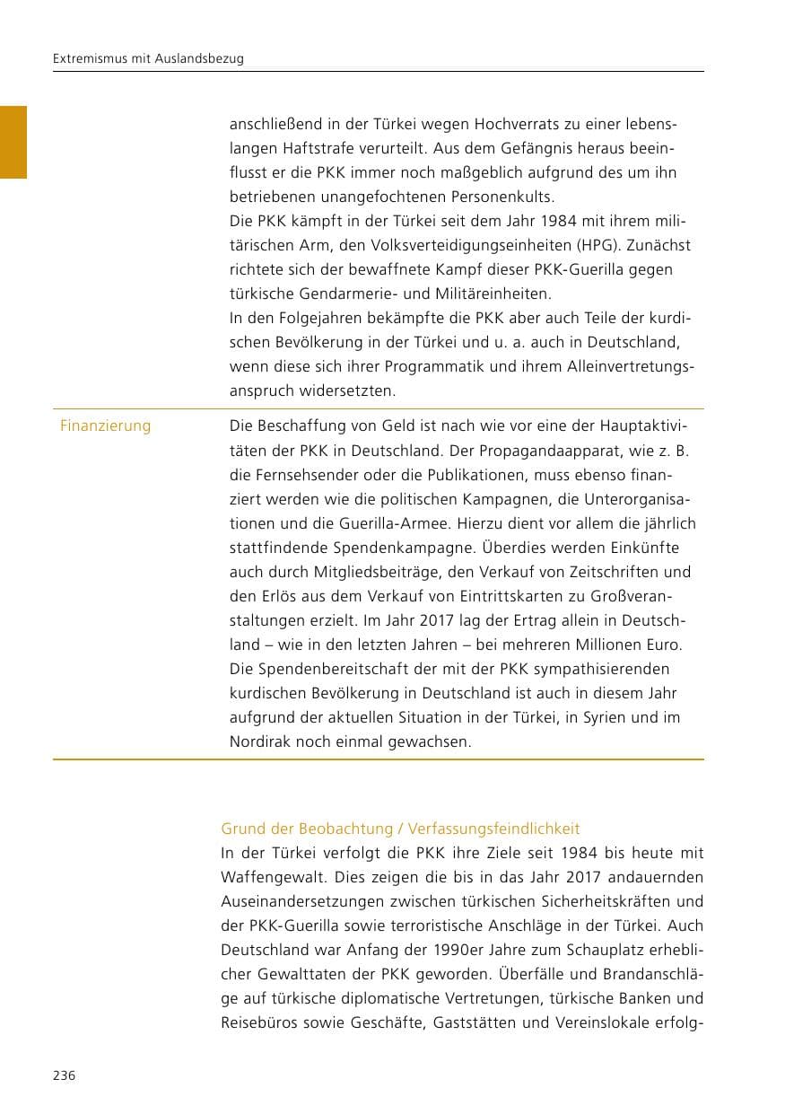 Seite 238 des Verfassungsschutzbericht 2017 Niedersachsen