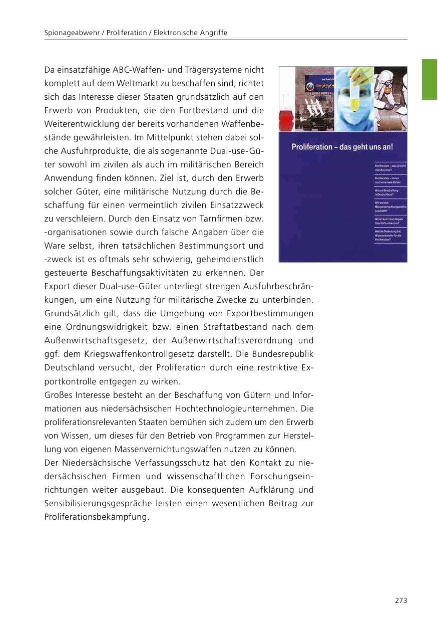 Seite 275 des Verfassungsschutzbericht 2017 Niedersachsen