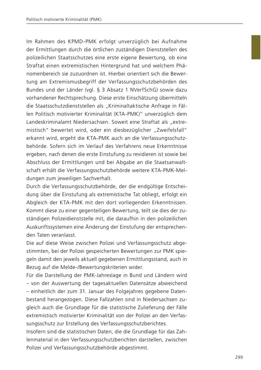 Seite 301 des Verfassungsschutzbericht 2017 Niedersachsen