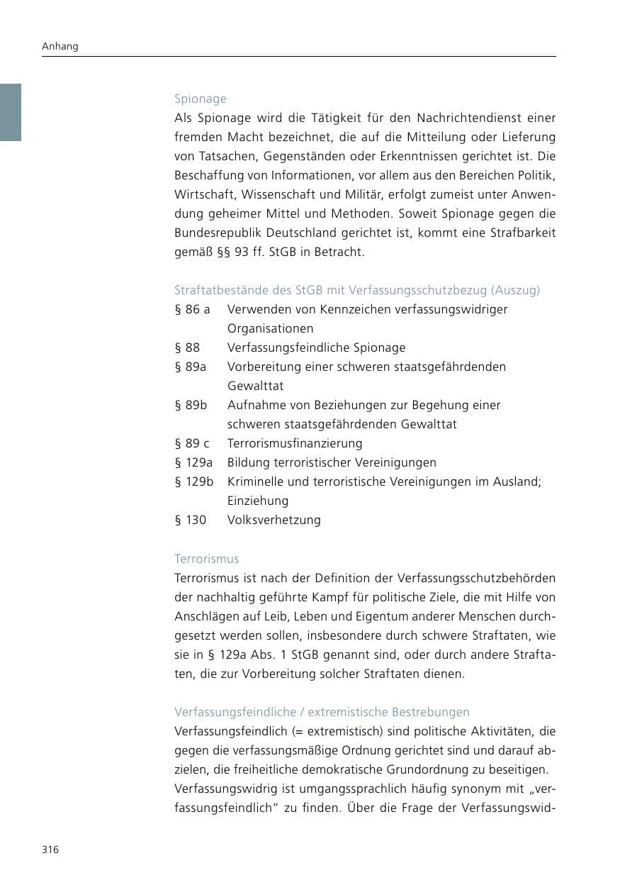Seite 318 des Verfassungsschutzbericht 2017 Niedersachsen