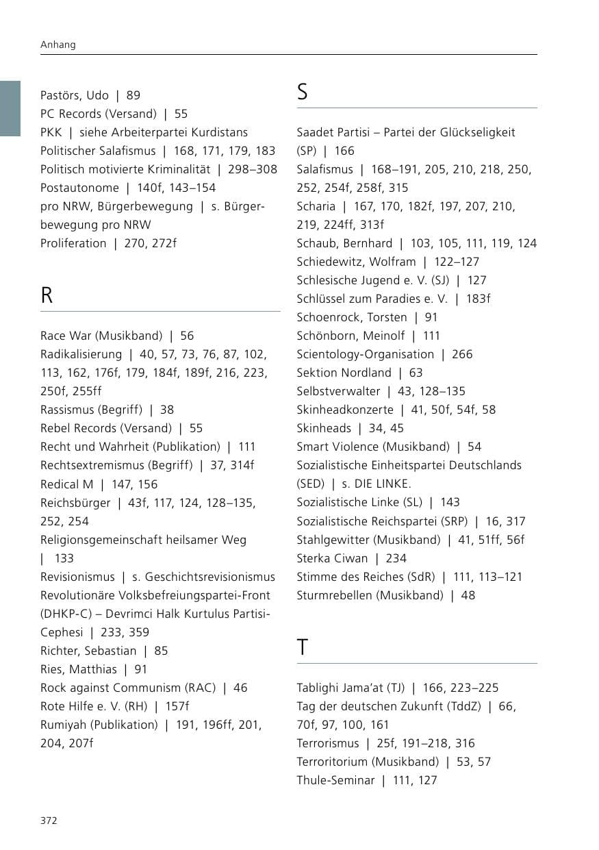 Seite 374 des Verfassungsschutzbericht 2017 Niedersachsen