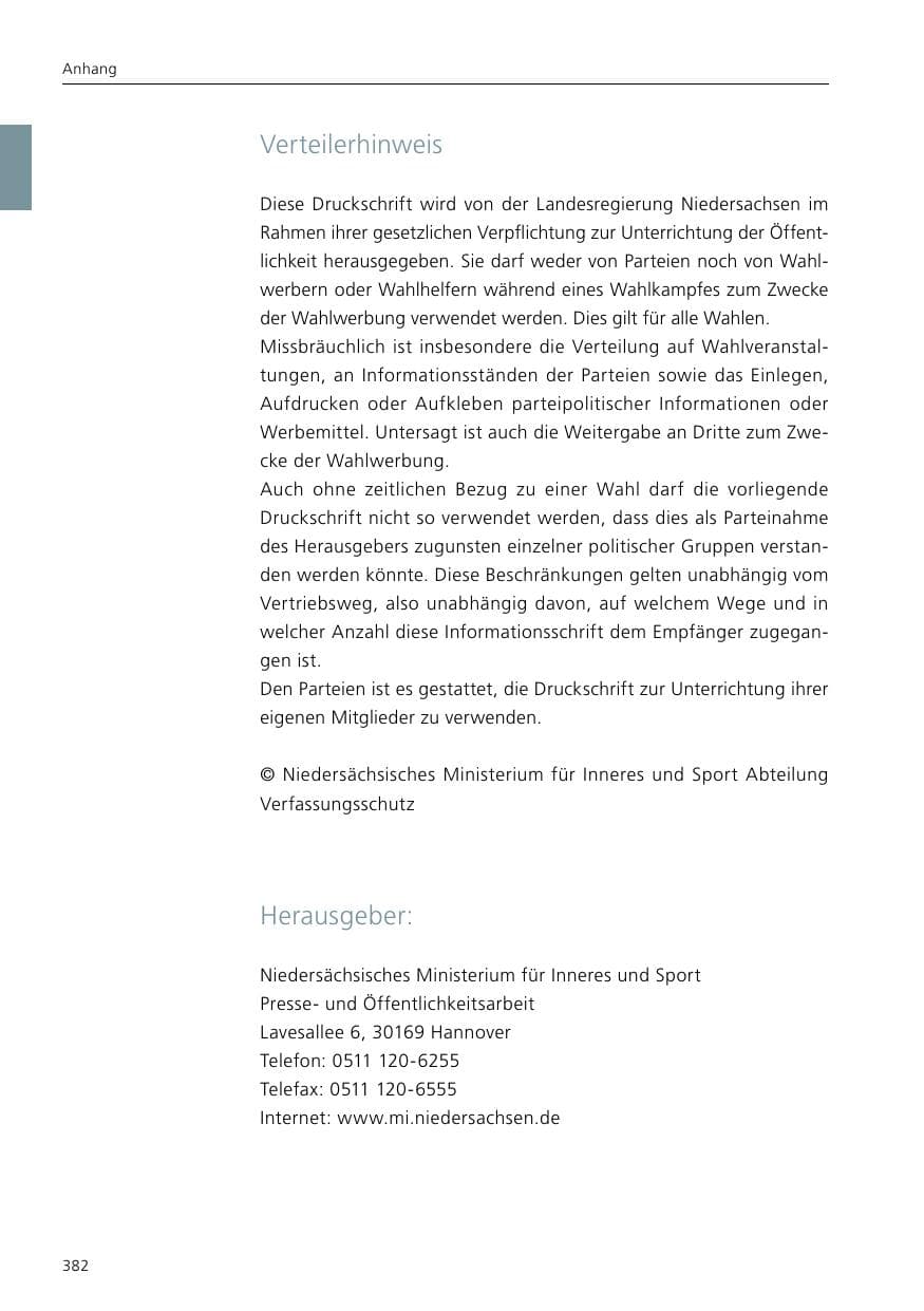 Seite 384 des Verfassungsschutzbericht 2017 Niedersachsen