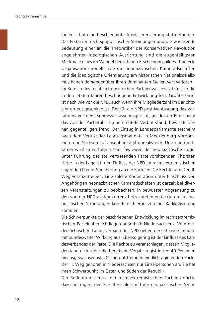 Seite 42 des Verfassungsschutzbericht 2017 Niedersachsen