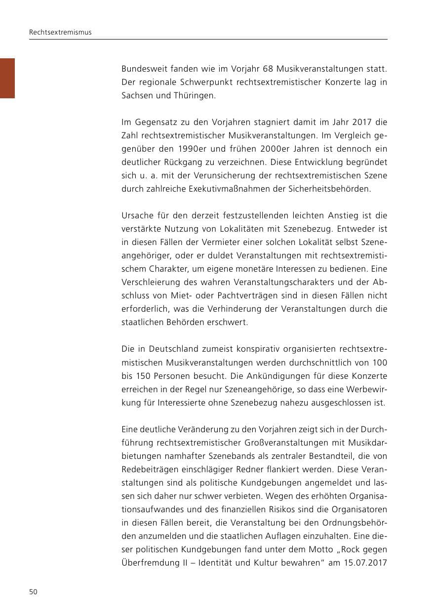 Seite 52 des Verfassungsschutzbericht 2017 Niedersachsen