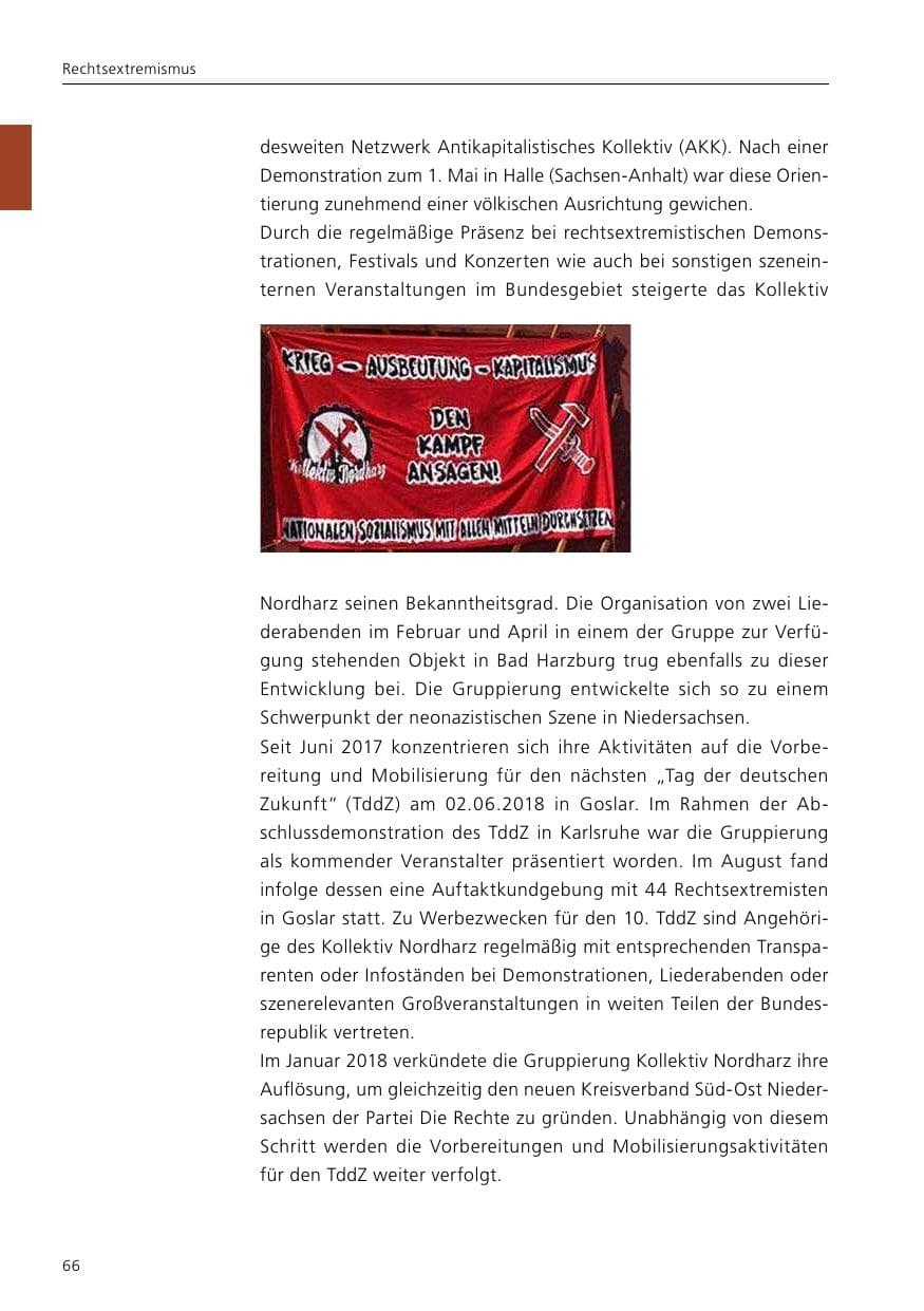 Seite 68 des Verfassungsschutzbericht 2017 Niedersachsen