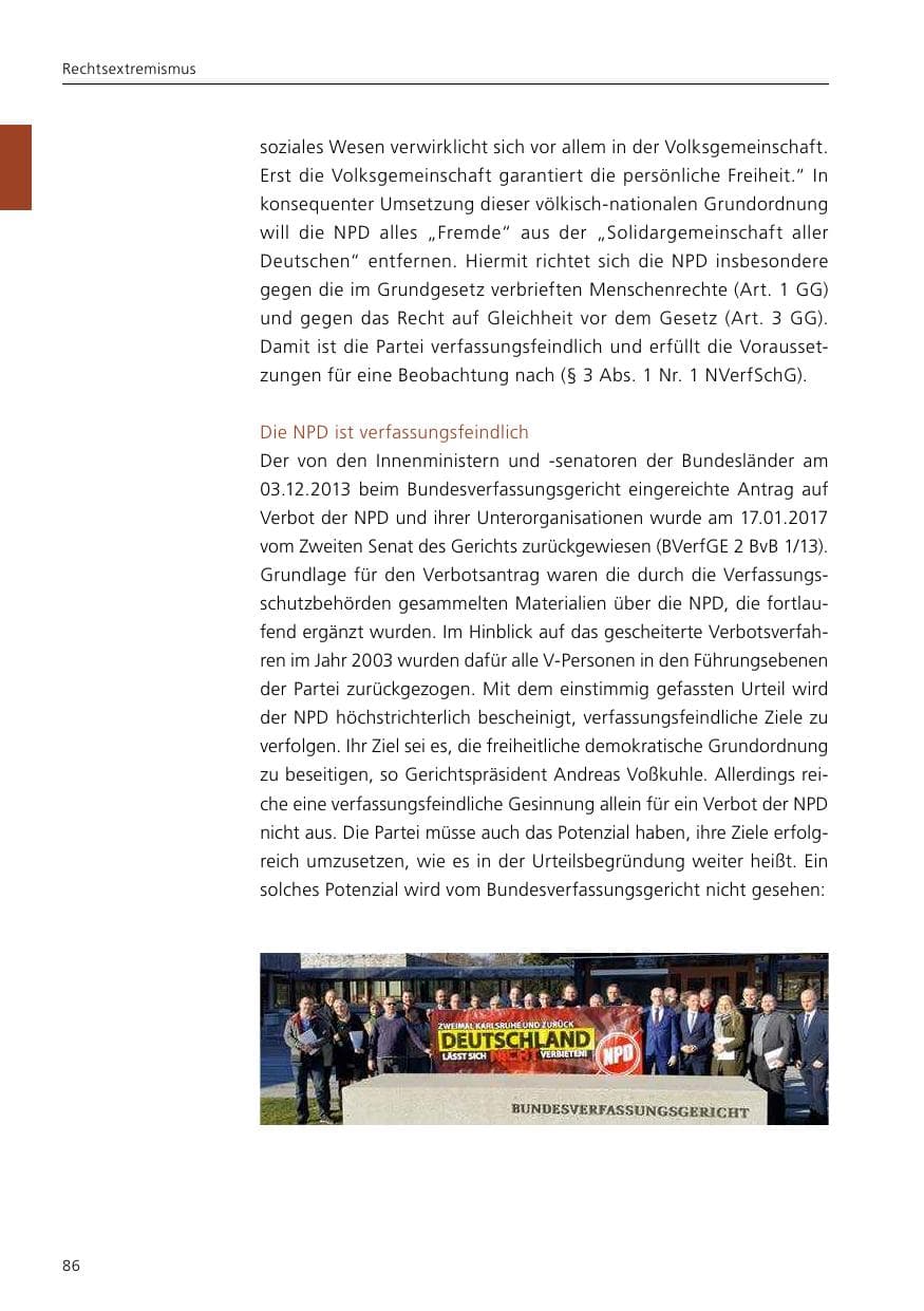 Seite 88 des Verfassungsschutzbericht 2017 Niedersachsen