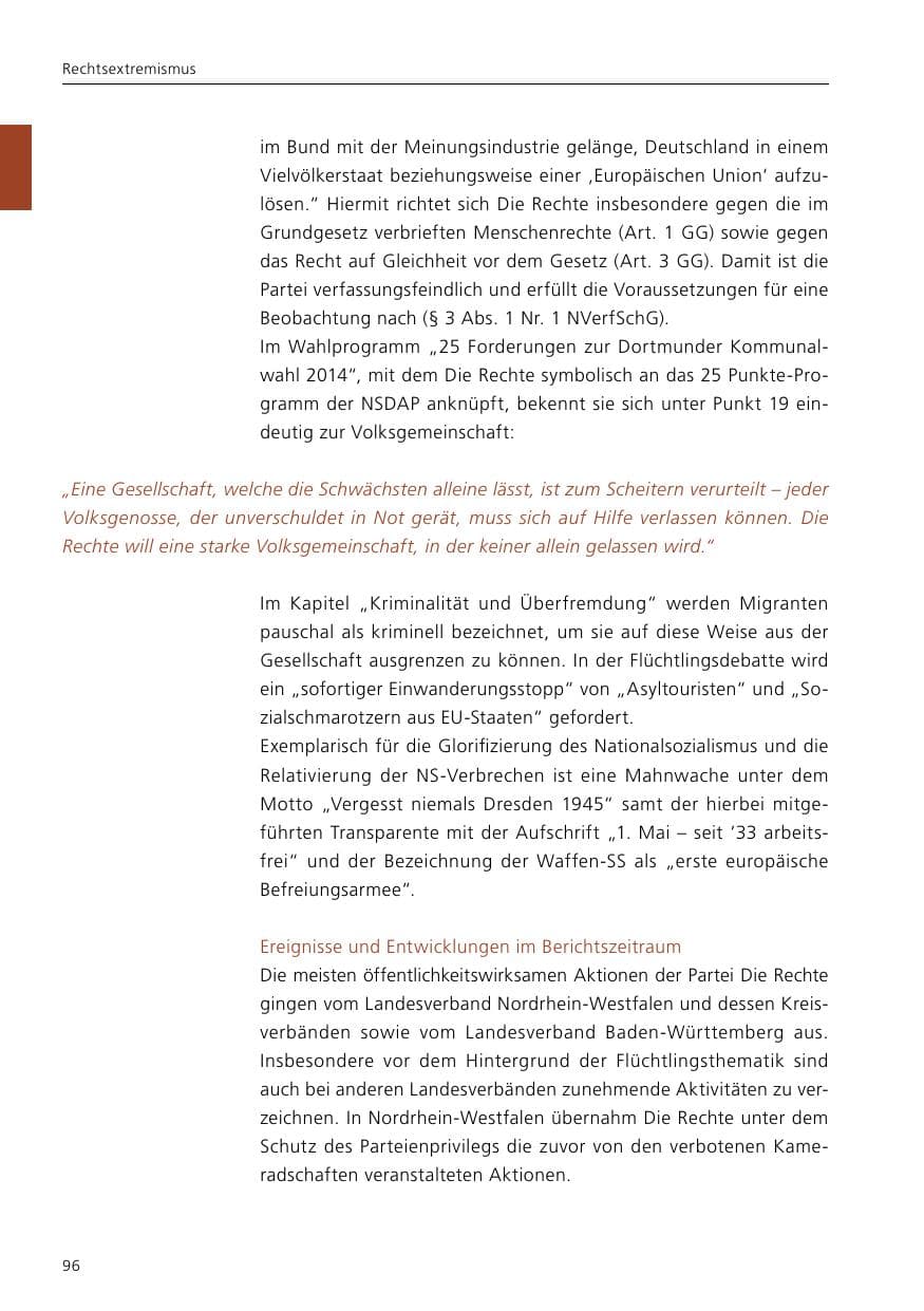 Seite 98 des Verfassungsschutzbericht 2017 Niedersachsen