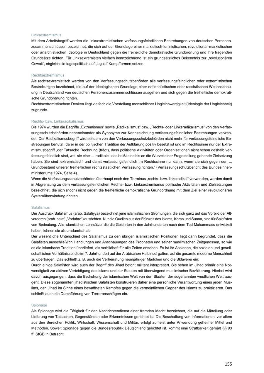 Seite 155 des Verfassungsschutzbericht 2018 Niedersachsen