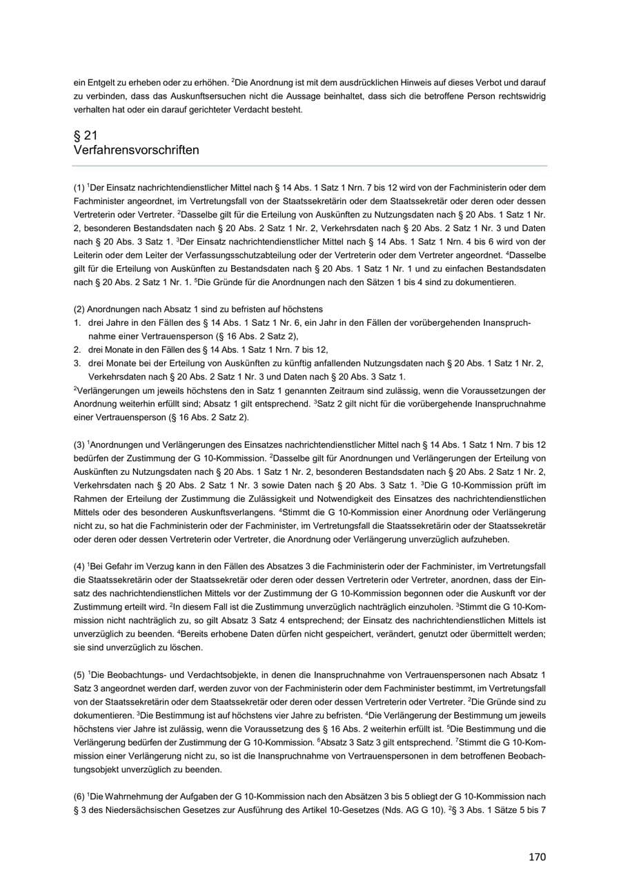 Seite 170 des Verfassungsschutzbericht 2018 Niedersachsen