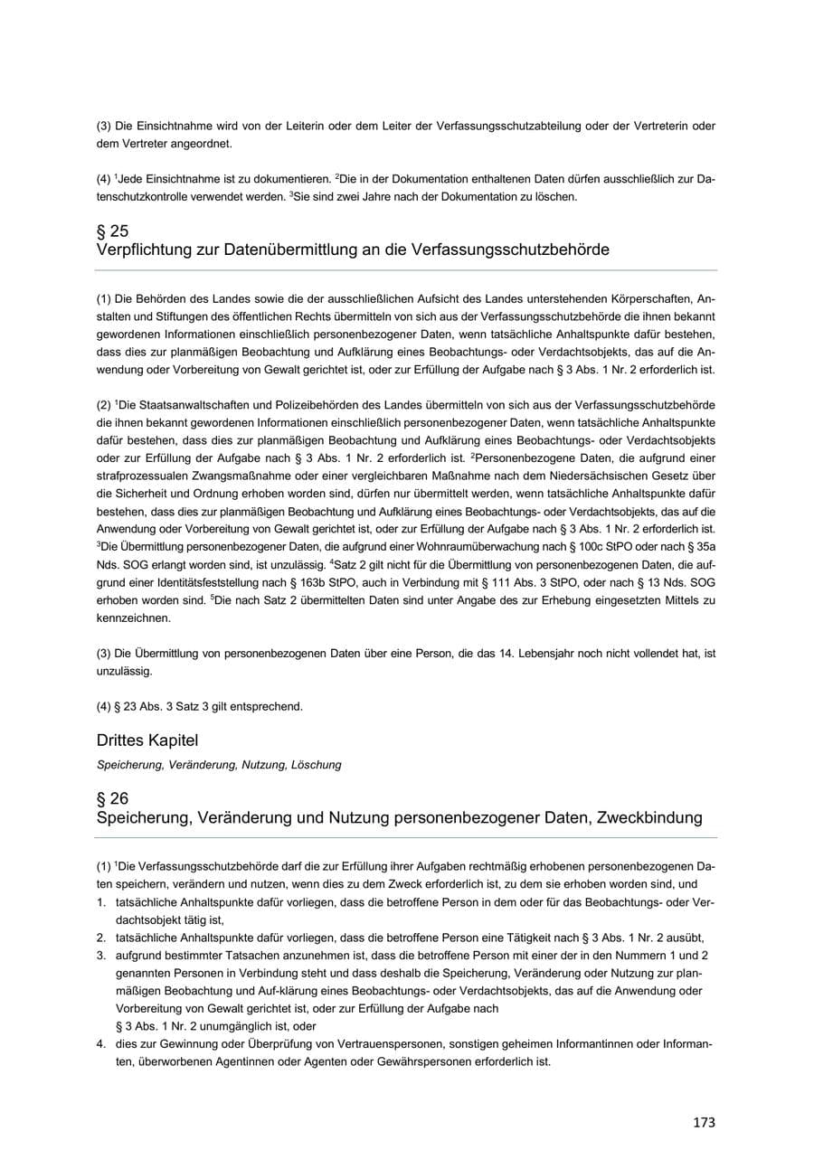 Seite 173 des Verfassungsschutzbericht 2018 Niedersachsen