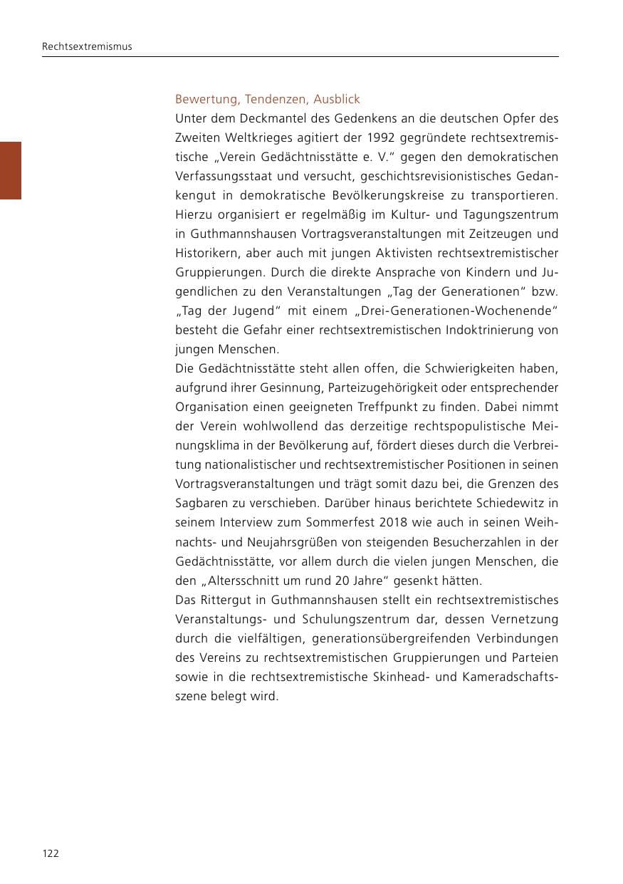 Seite 124 des Verfassungsschutzbericht 2019 Niedersachsen