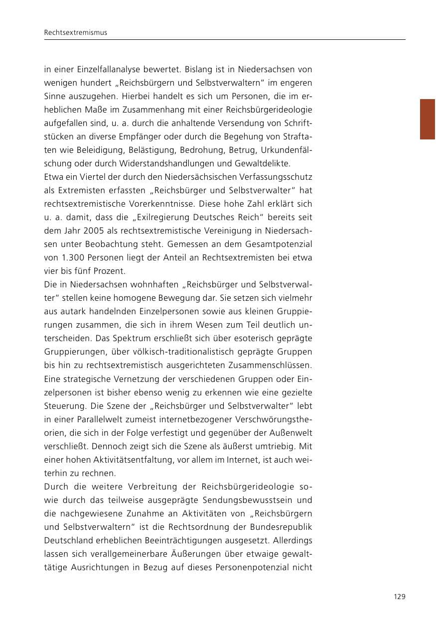 Seite 131 des Verfassungsschutzbericht 2019 Niedersachsen