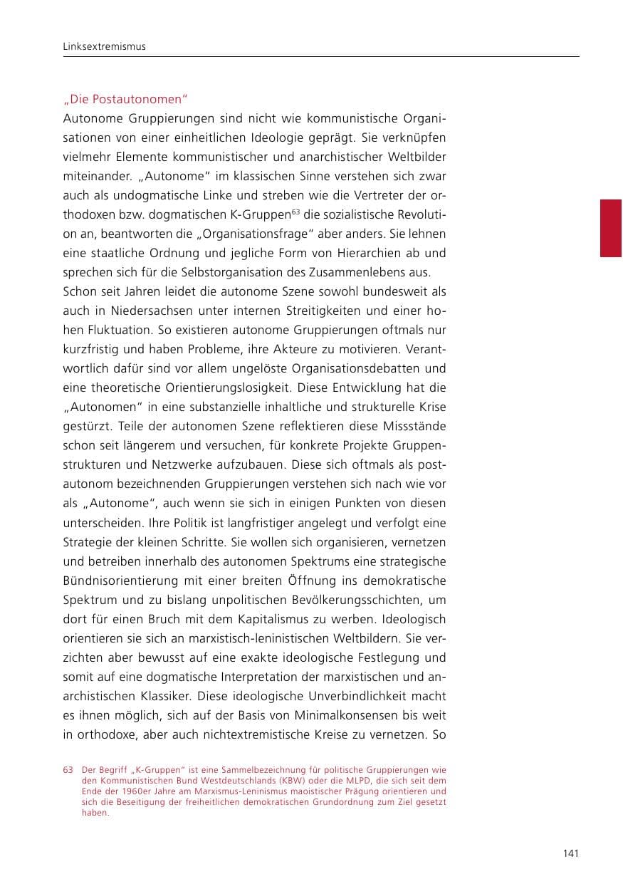 Seite 143 des Verfassungsschutzbericht 2019 Niedersachsen