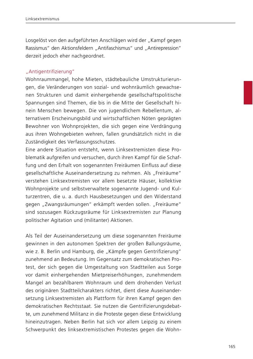 Seite 167 des Verfassungsschutzbericht 2019 Niedersachsen