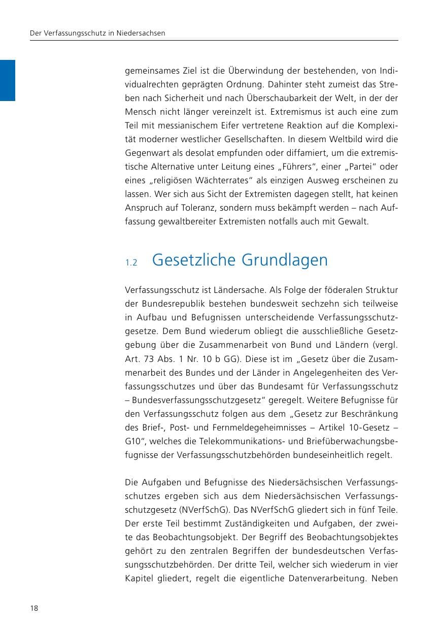 Seite 20 des Verfassungsschutzbericht 2019 Niedersachsen