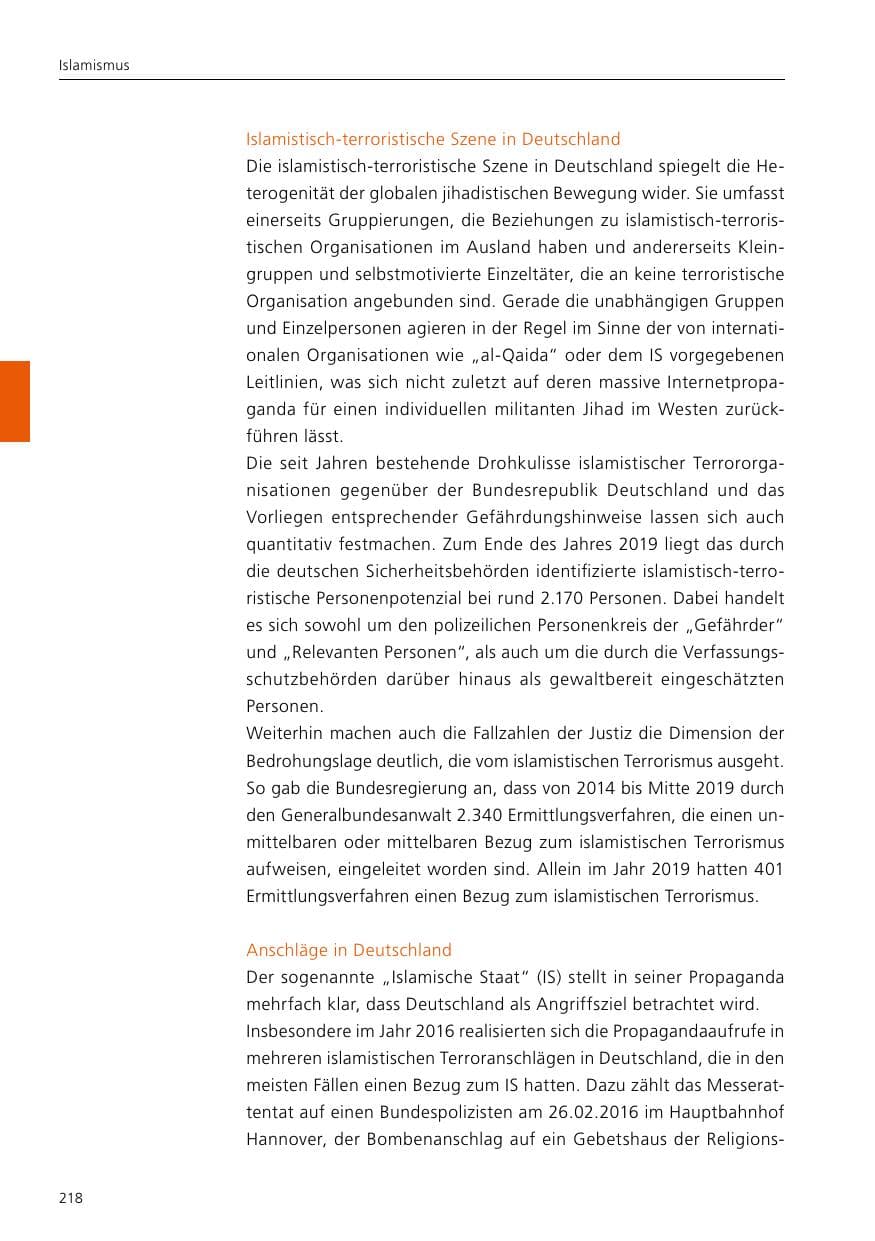 Seite 220 des Verfassungsschutzbericht 2019 Niedersachsen