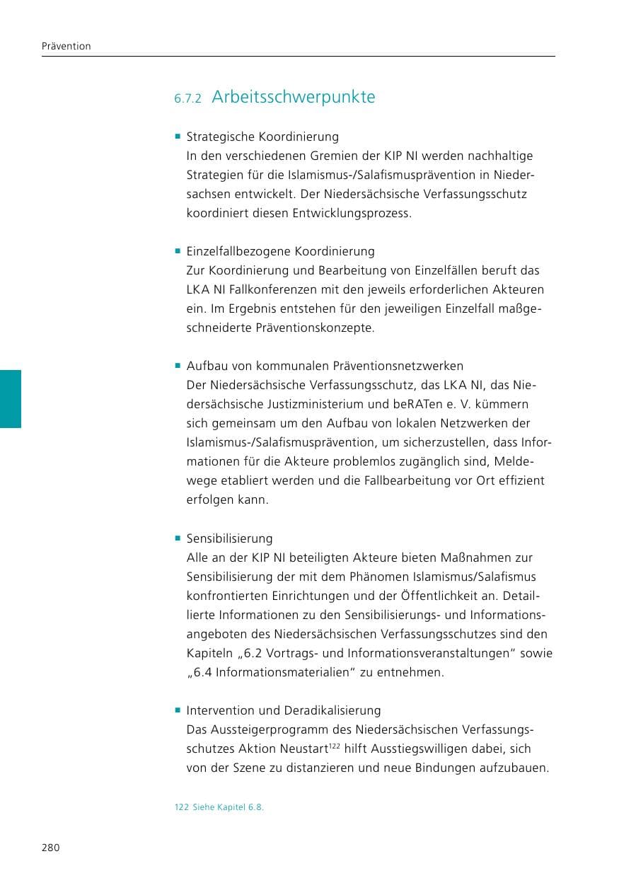 Seite 282 des Verfassungsschutzbericht 2019 Niedersachsen