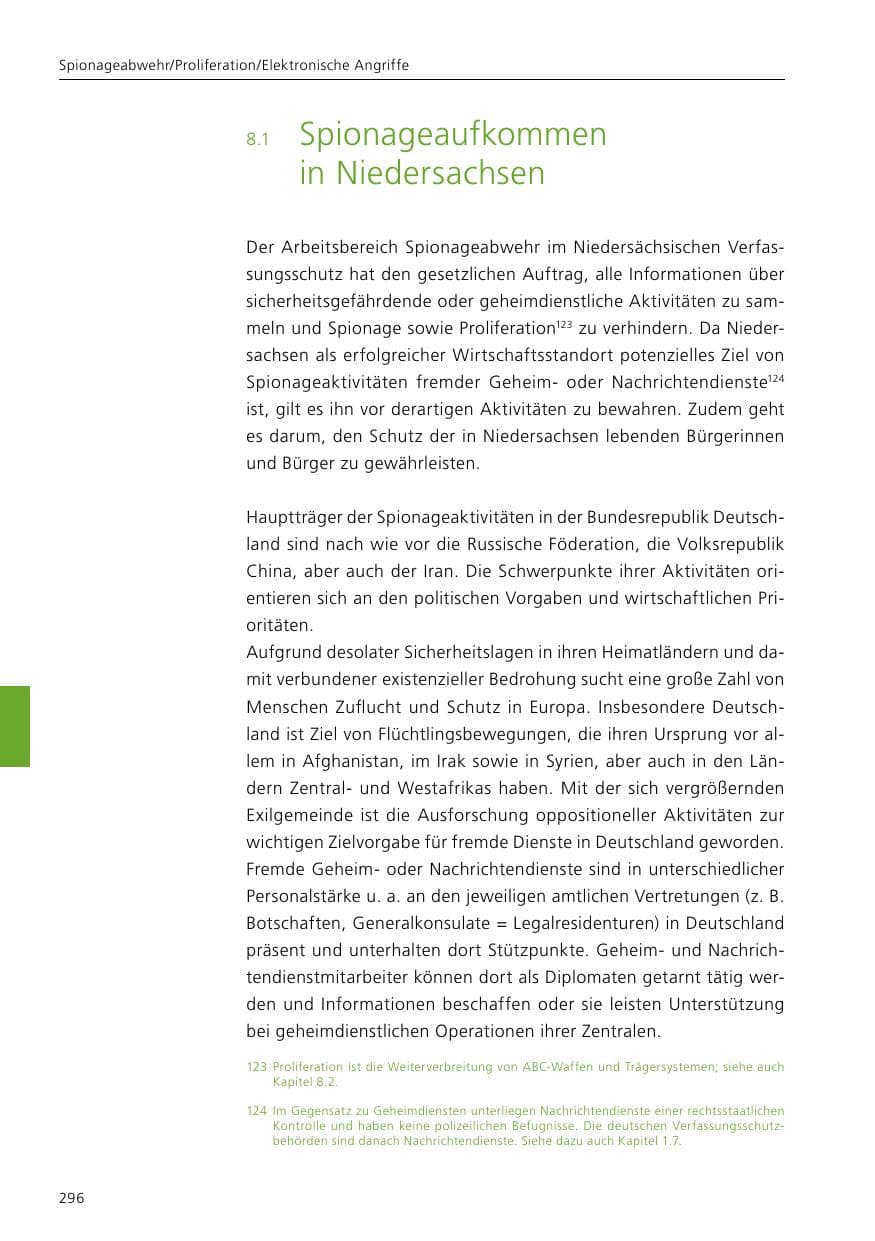 Seite 298 des Verfassungsschutzbericht 2019 Niedersachsen