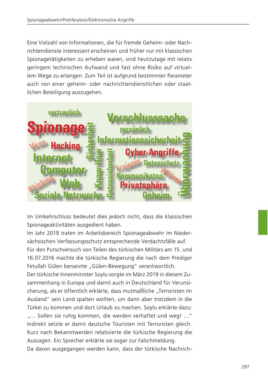 Seite 299 des Verfassungsschutzbericht 2019 Niedersachsen