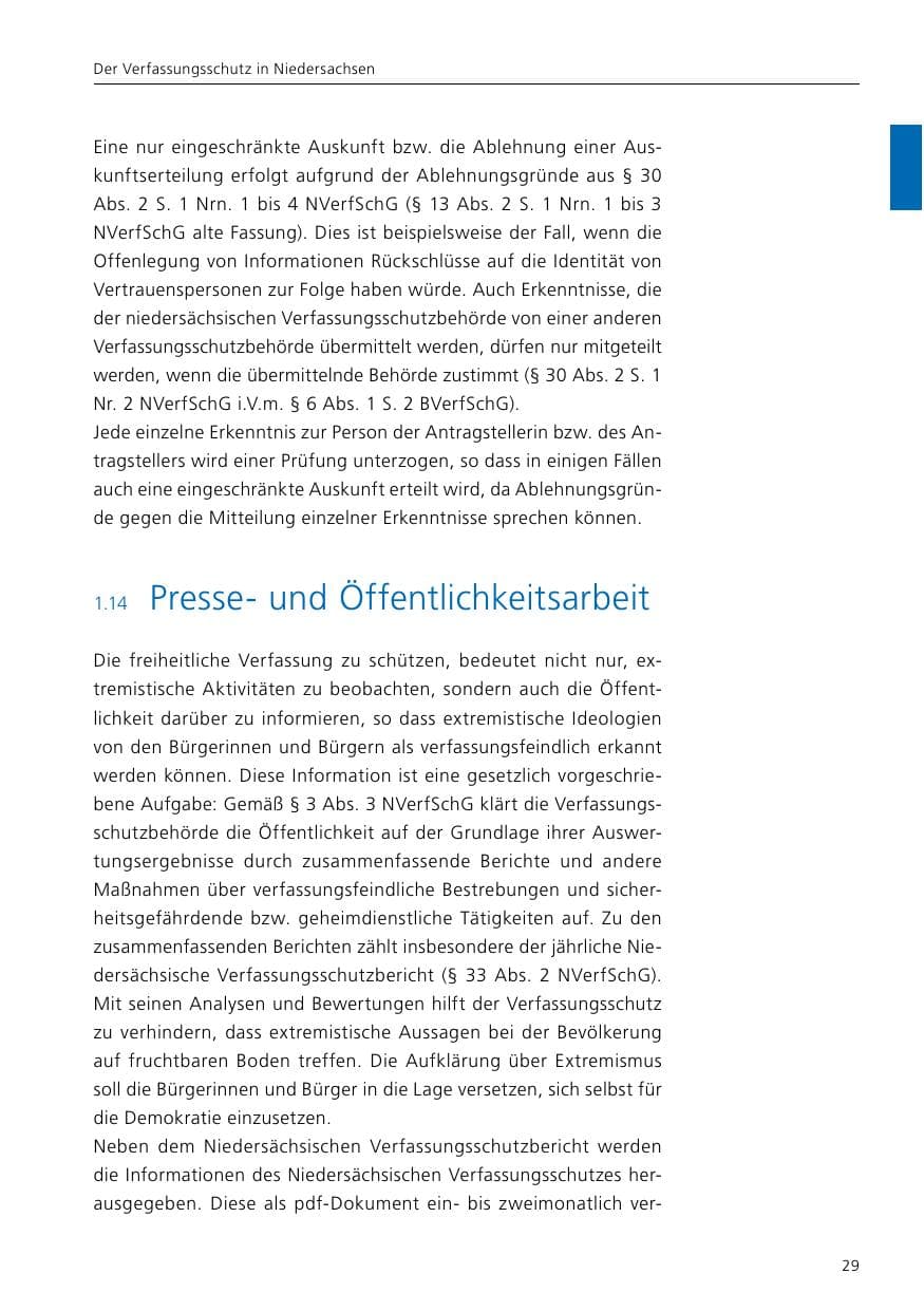 Seite 31 des Verfassungsschutzbericht 2019 Niedersachsen