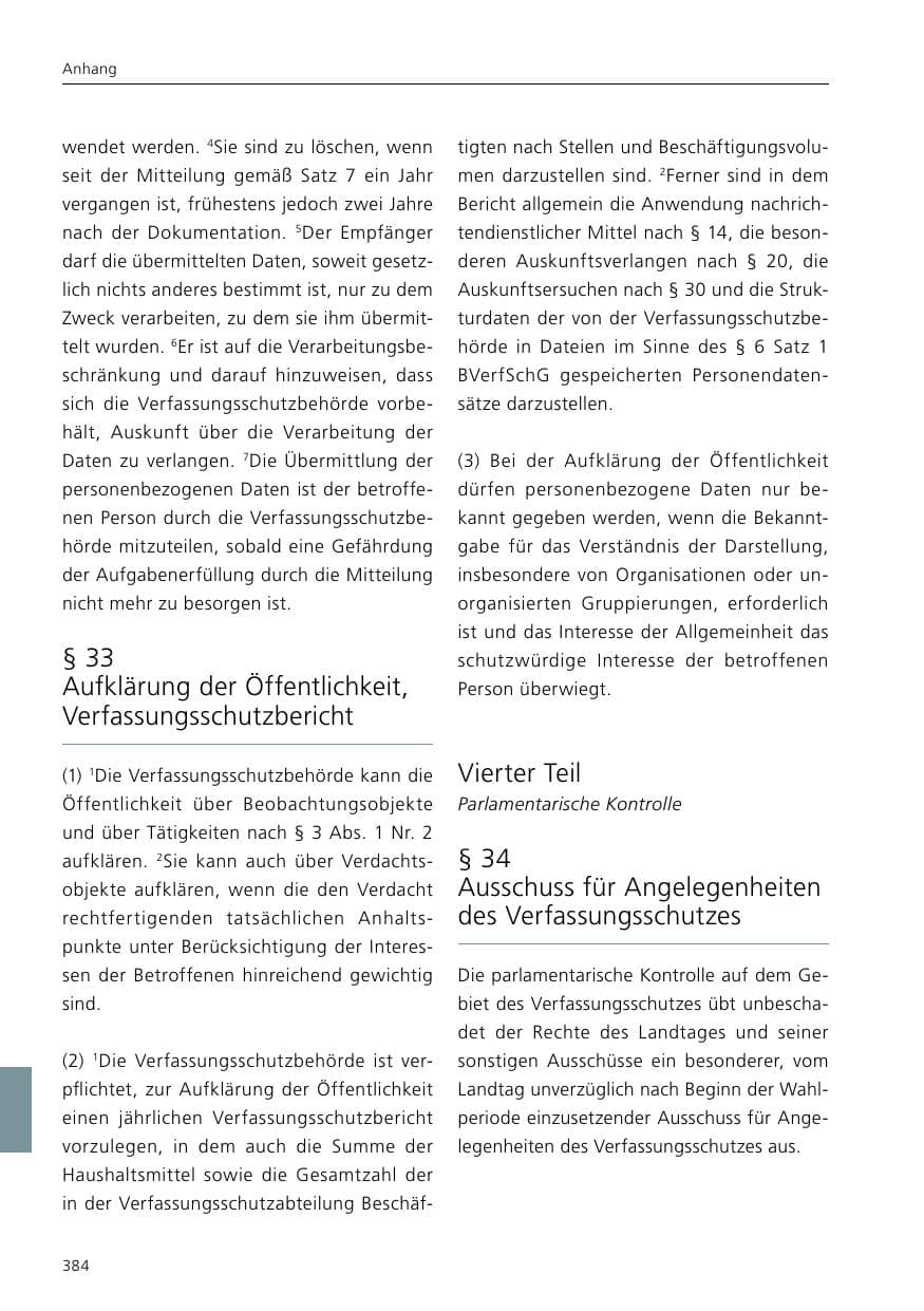 Seite 386 des Verfassungsschutzbericht 2019 Niedersachsen