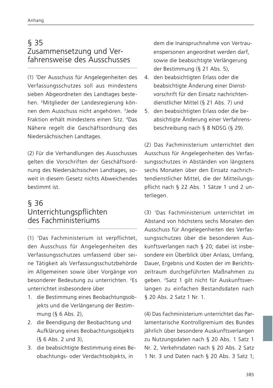 Seite 387 des Verfassungsschutzbericht 2019 Niedersachsen