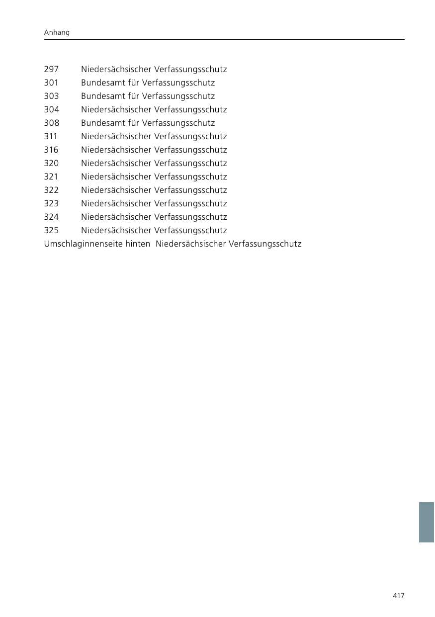 Seite 419 des Verfassungsschutzbericht 2019 Niedersachsen