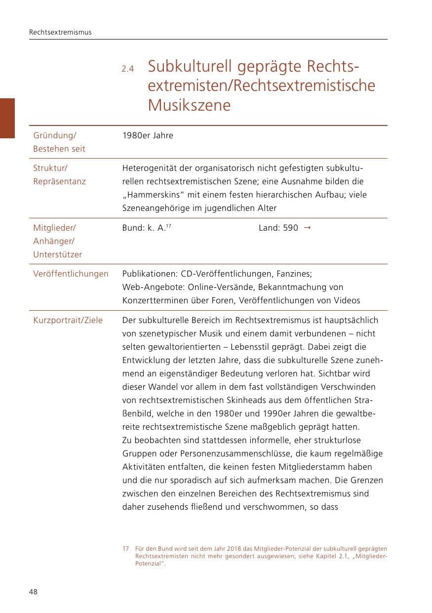 Seite 50 des Verfassungsschutzbericht 2019 Niedersachsen